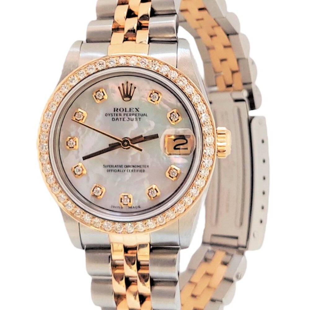 Rolex Ladies 31mm Datejust 68273 MOP Diamond two-tone jubilee